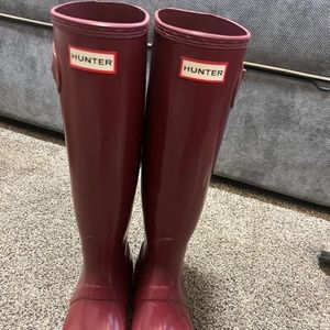 TALL Mauve Hunter rain boots